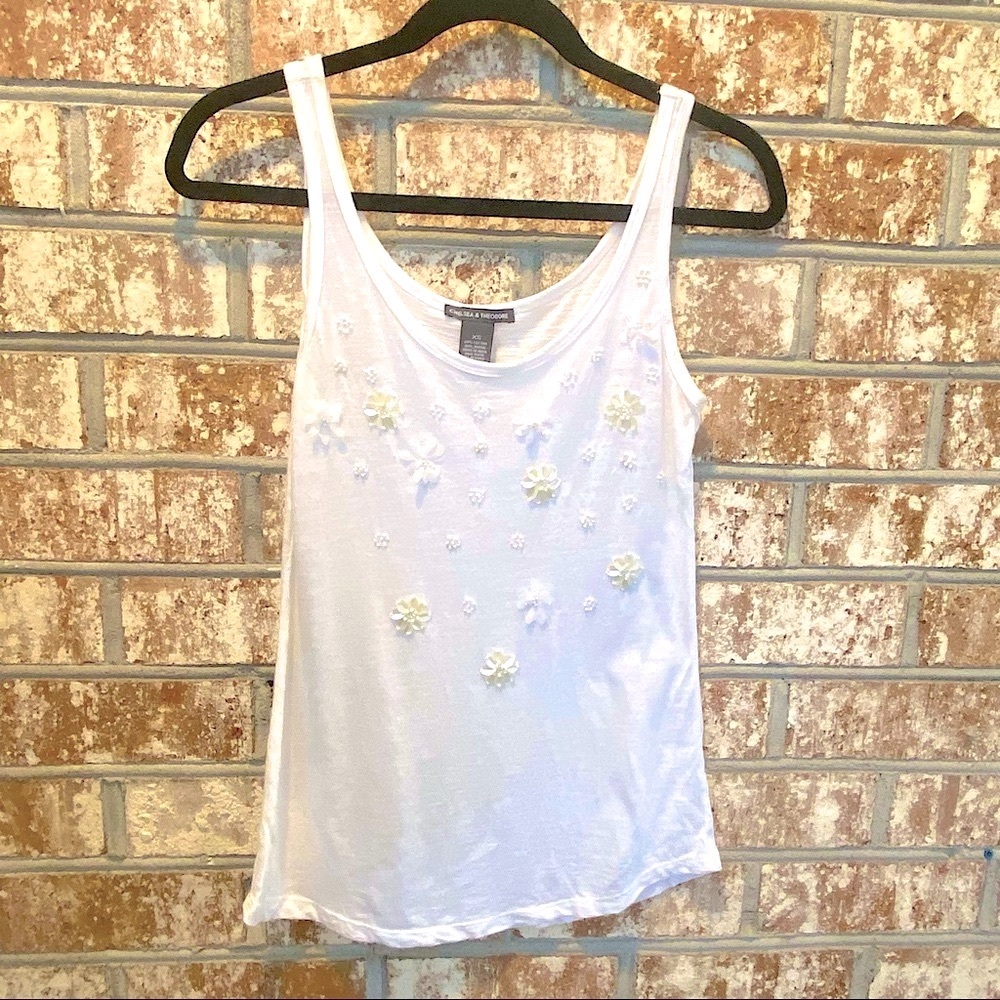 NWOT: Chelsea and Theodore Embellished Tank